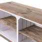 Regal auf Rollen Vintage, Weiss / Braun, 100 x 50 cm - MEGART