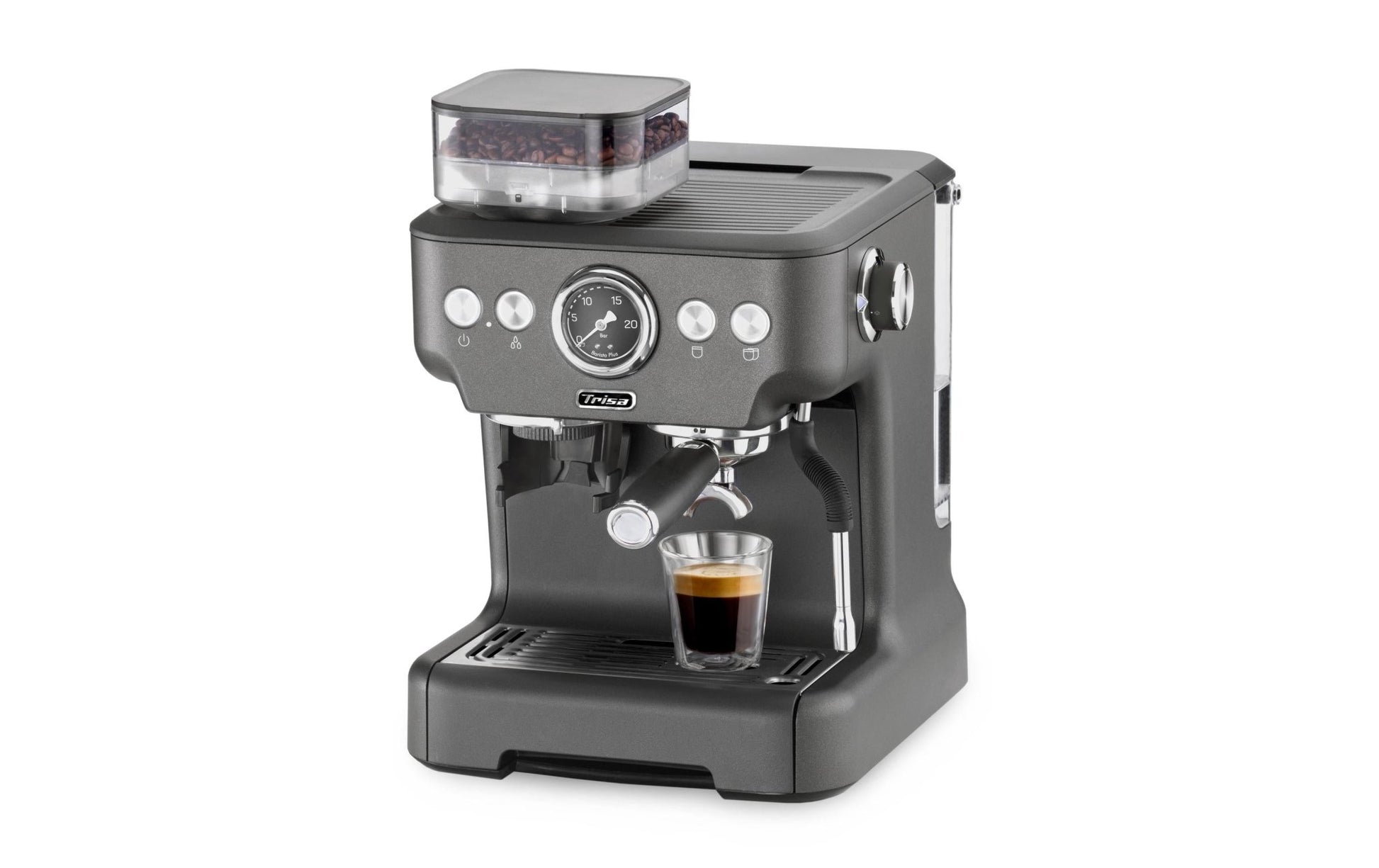 Siebträgermaschine Barista Plus Grau - MEGART