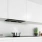 Serie 6, Integrierte Designhaube, 60 cm, Klarglas schwarz DBB67AM60 - MEGART