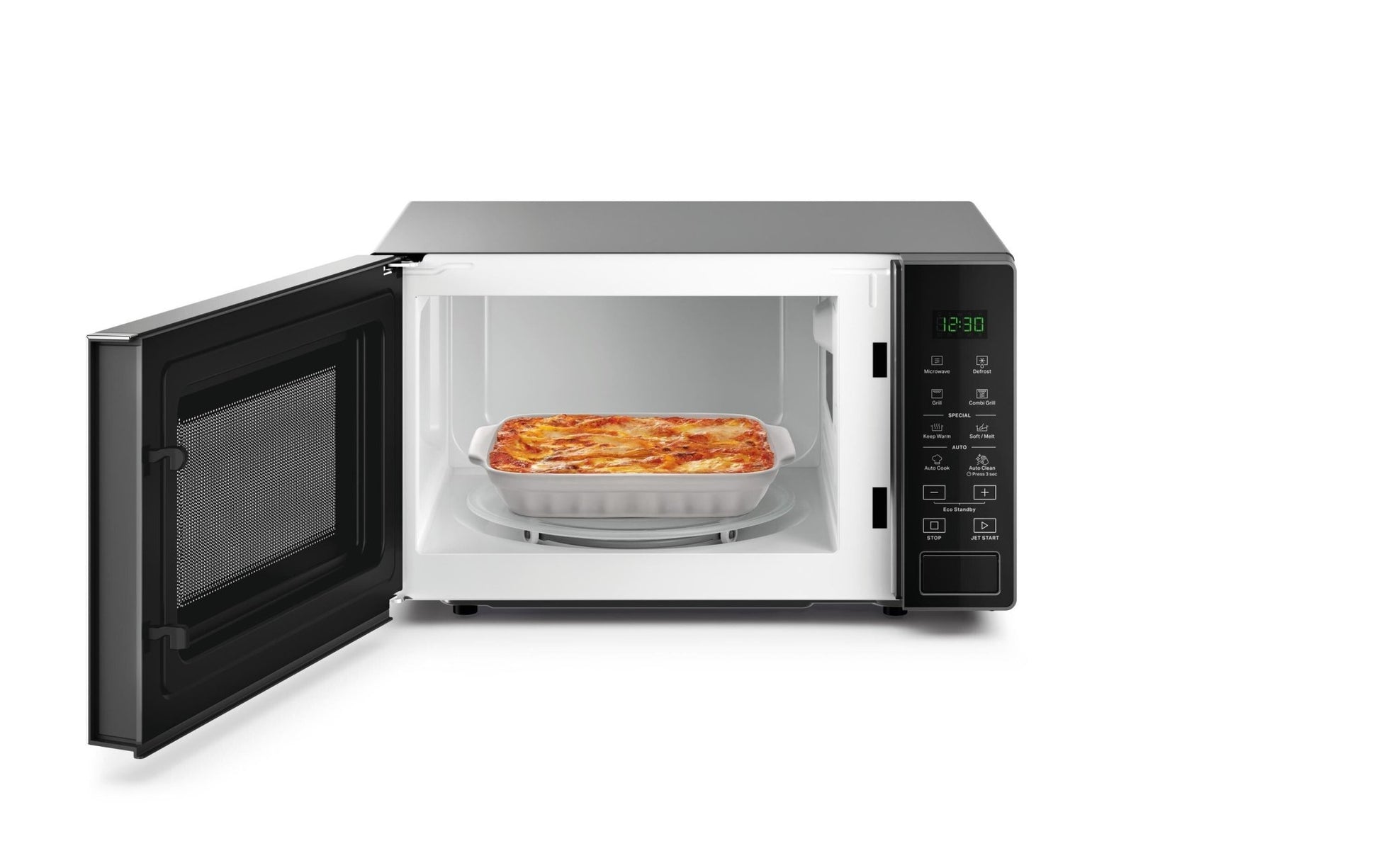 Mikrowelle mit Grill MWP 203 SB CH Schwarz/Silber - MEGART