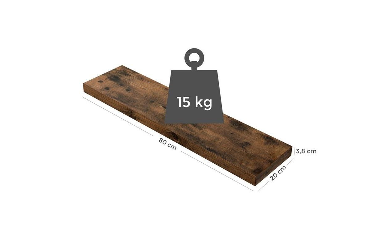 Wandregal Ledge 80 x 3.8 cm, Braun - MEGART
