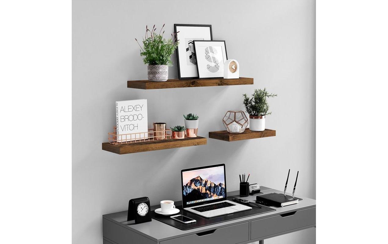 Wandregal Ledge 80 x 3.8 cm, Braun - MEGART