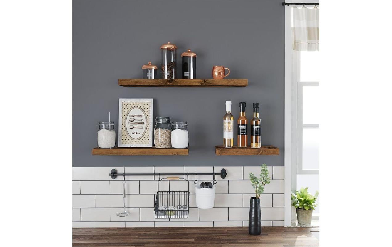 Wandregal Ledge 80 x 3.8 cm, Braun - MEGART