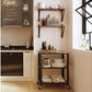 Wandregal 2er Set 60 x 32 cm, Braun/Schwarz - MEGART