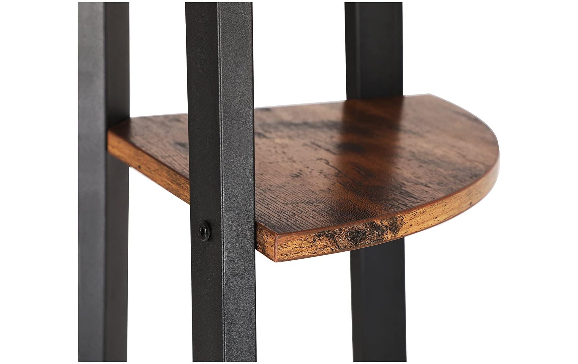 Regal mit 4 Ebenen 34 x 125 cm, Braun/Schwarz - MEGART