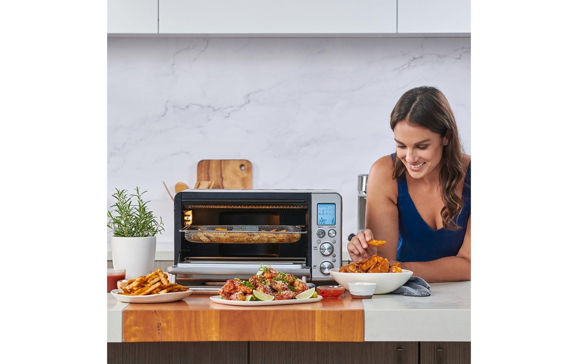 Backofen Smart Oven Air Fry 22 l, Silber - MEGART
