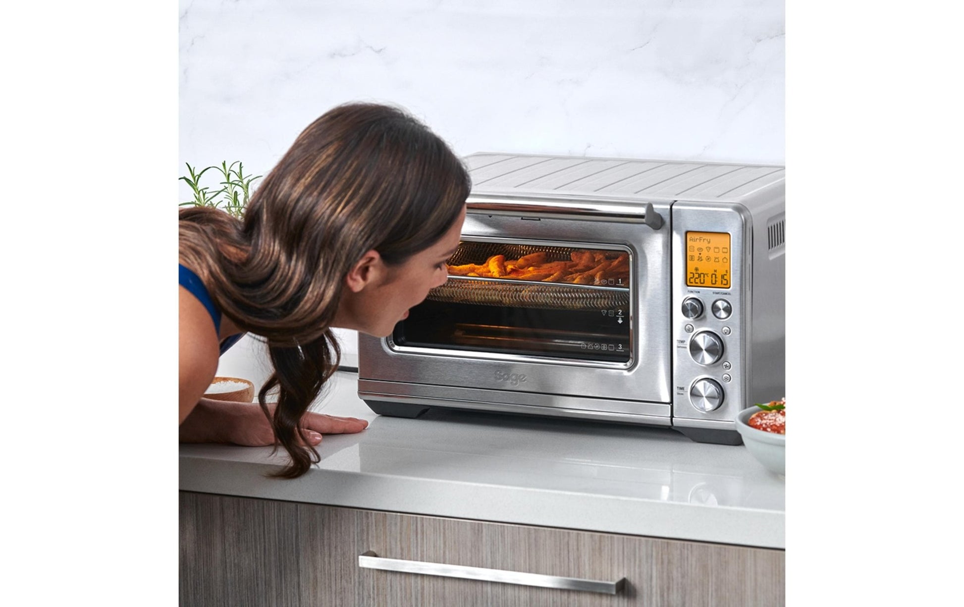Backofen Smart Oven Air Fry 22 l, Silber - MEGART
