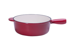 Fonduta caquelon Émail rosso/bianco