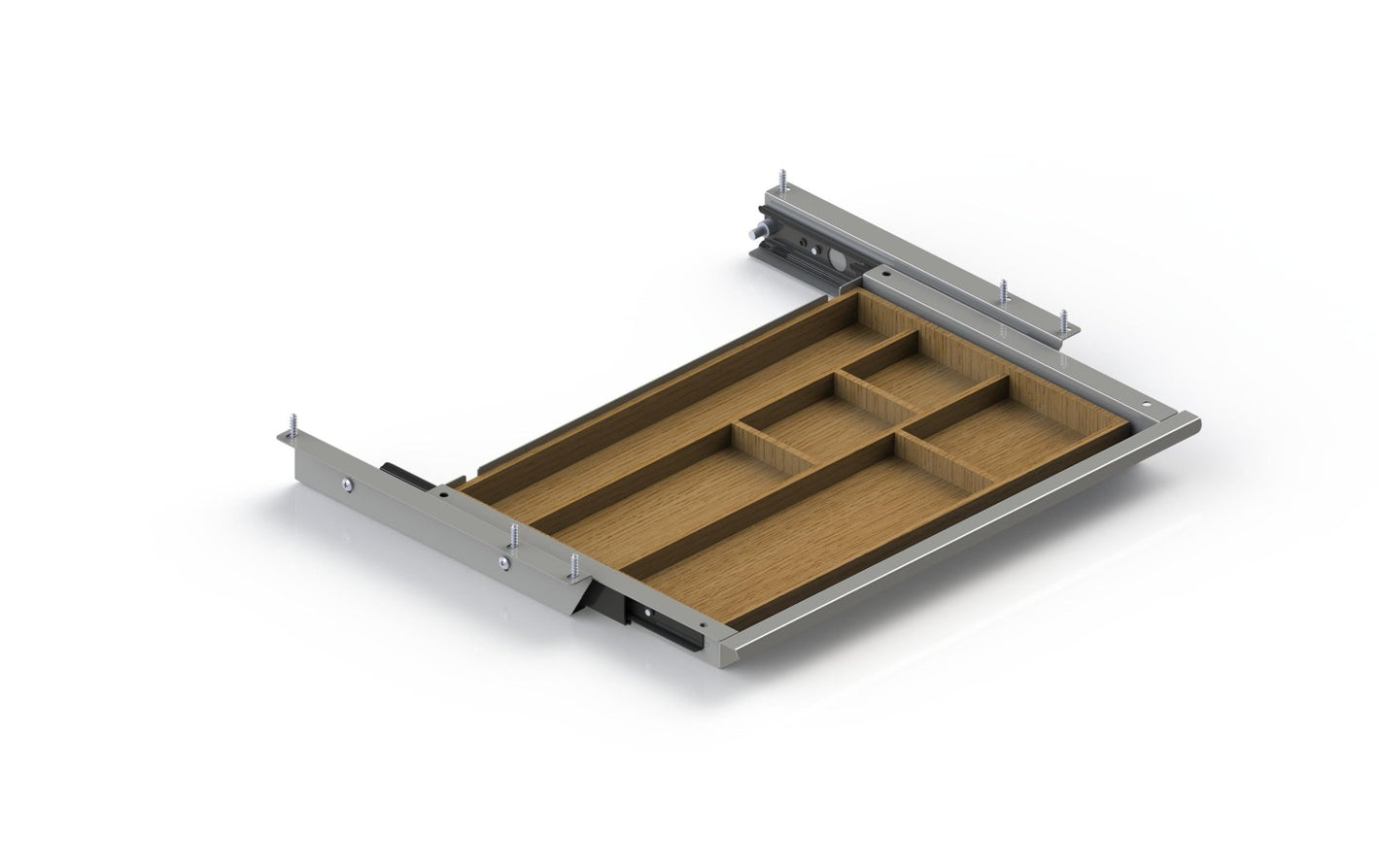 Actiforce Materialschublade SN 43.4 x 4.4 x 26 cm, Silber - MEGART