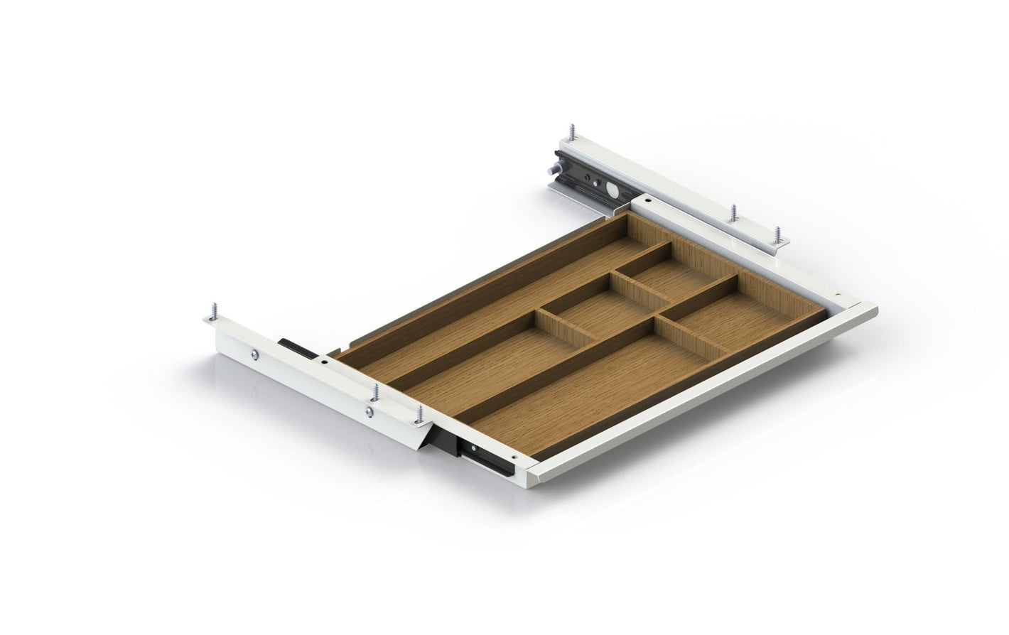 Actiforce Materialschublade SN 43.4 x 4.4 x 26 cm, Weiss - MEGART