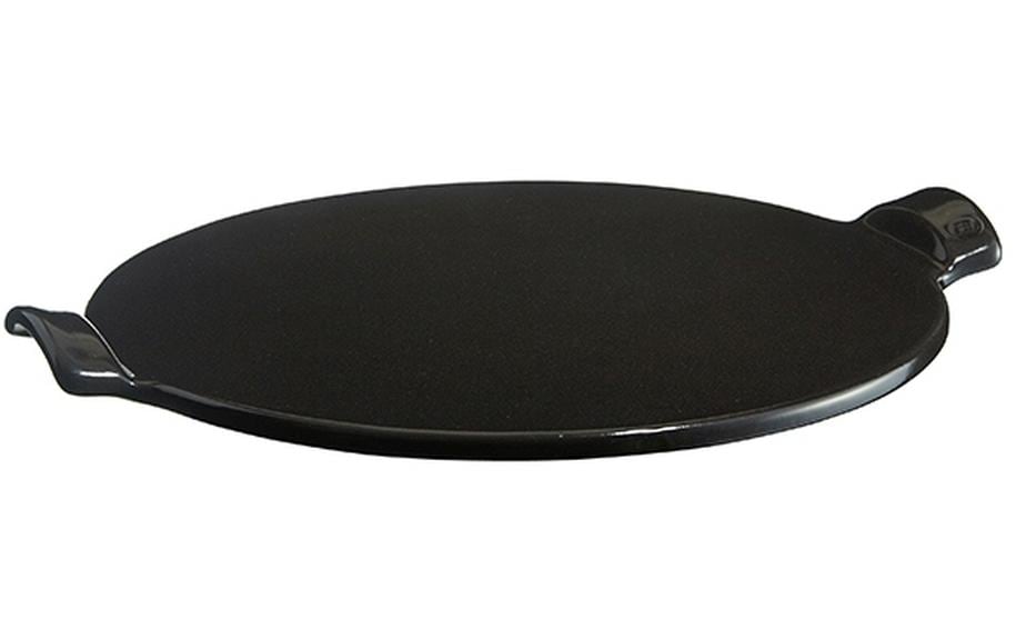 Pizzastein Ø 36.5 cm Rund, Schwarz - MEGART