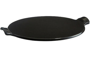 Pizzastein Ø 36.5 cm Rund, Schwarz - MEGART