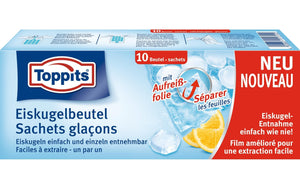 Eiswürfelbeutel 10 Stück, Blau/Transparent - MEGART