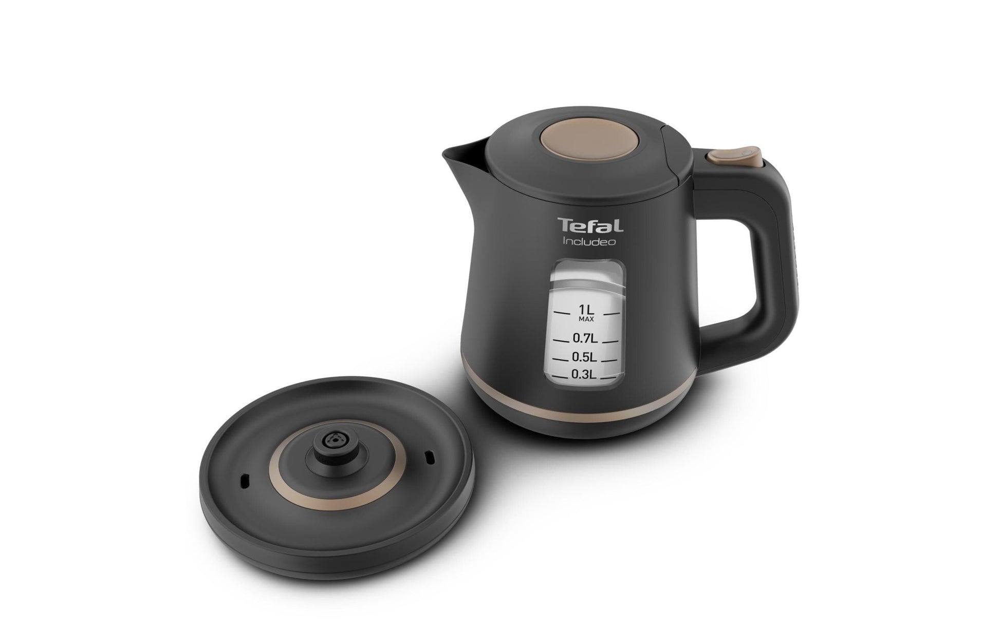 Wasserkocher Includeo KI5338 1 l, Schwarz - MEGART
