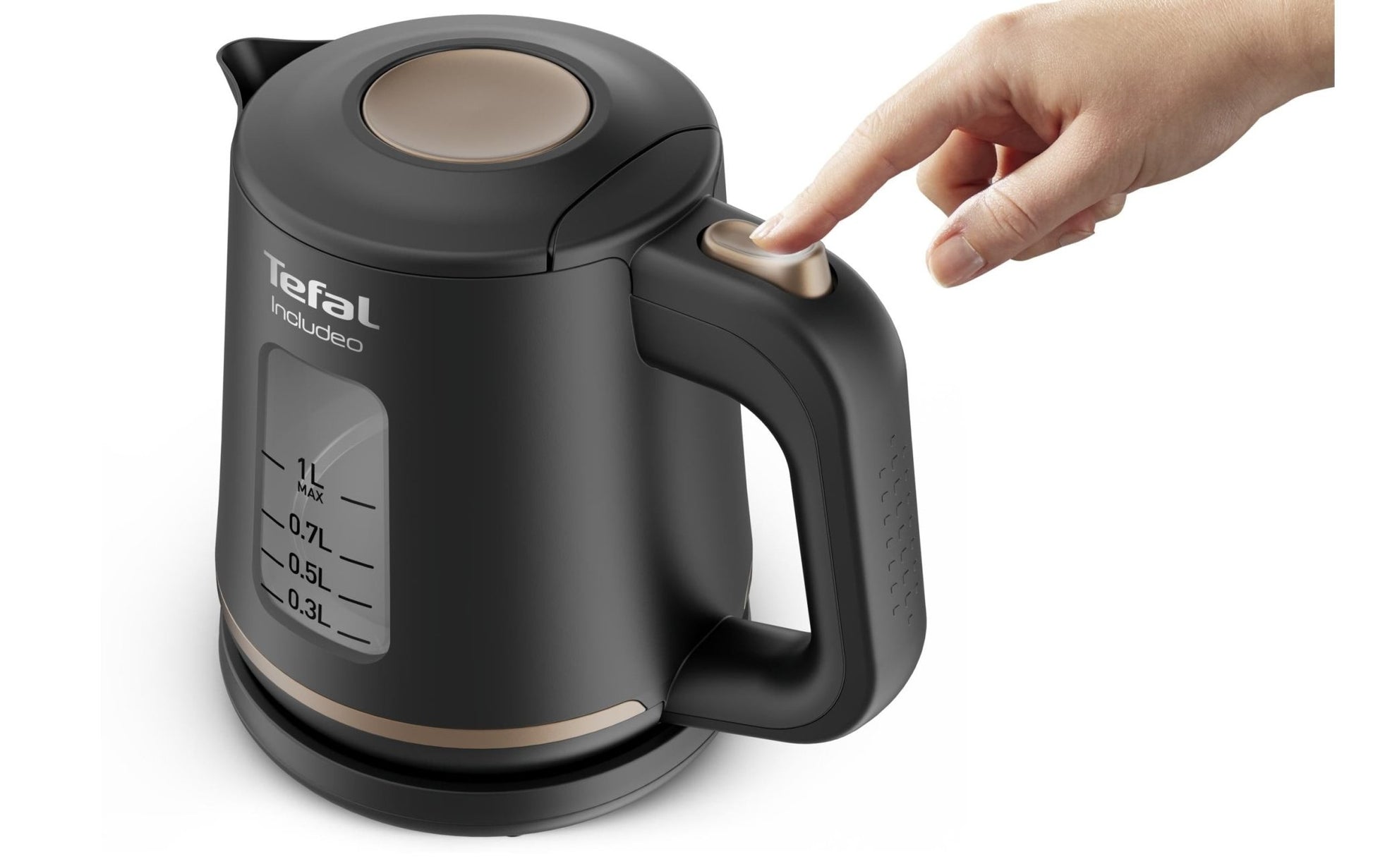 Wasserkocher Includeo KI5338 1 l, Schwarz - MEGART