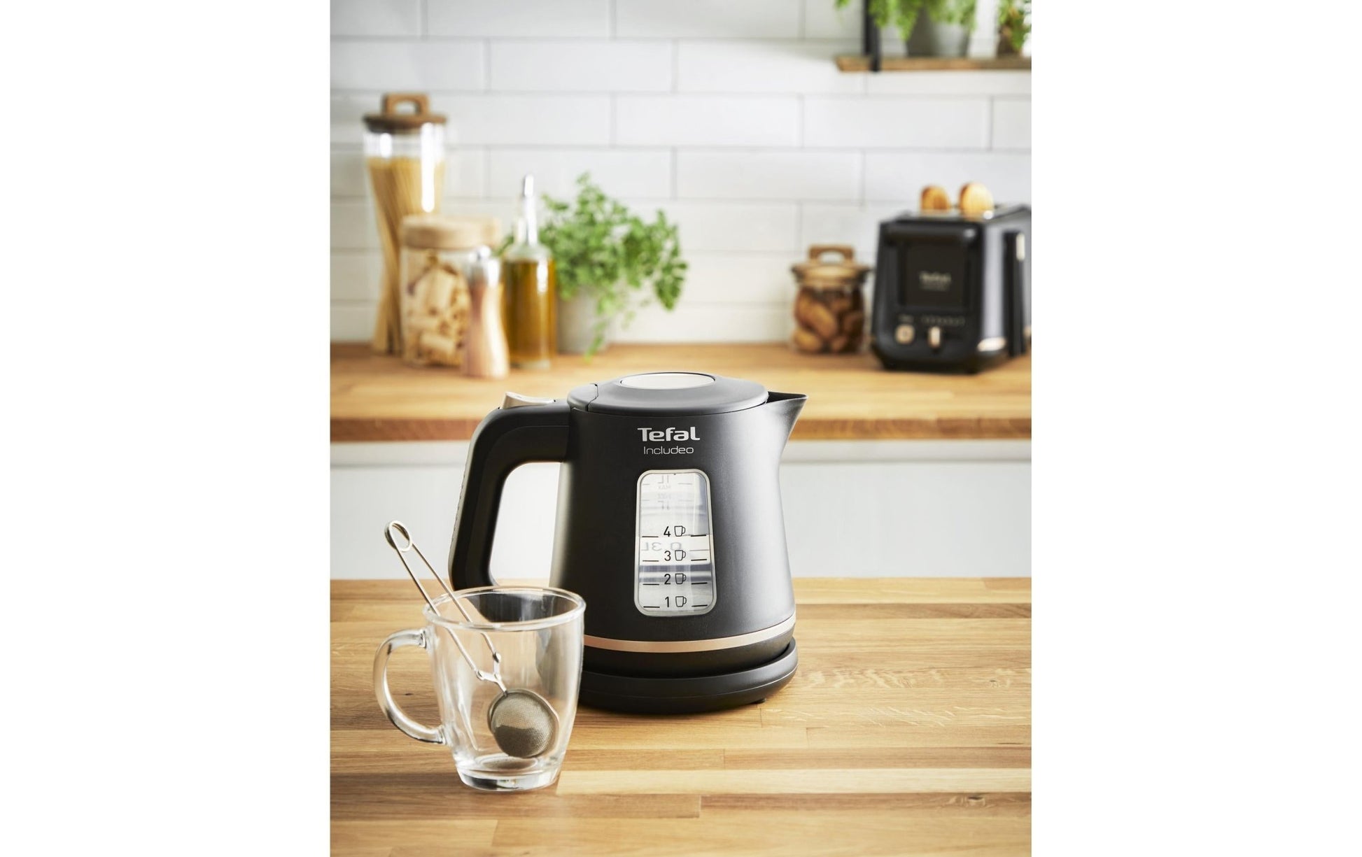 Wasserkocher Includeo KI5338 1 l, Schwarz - MEGART