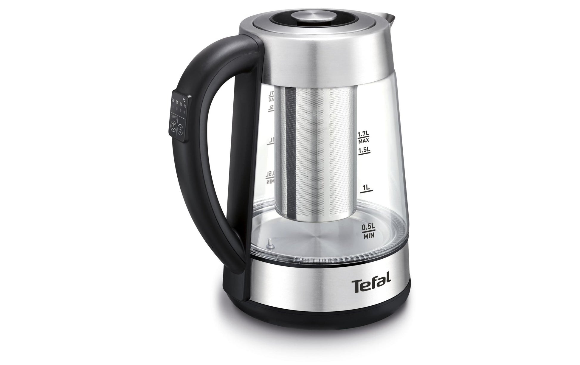 Wasserkocher BJ750D10 1.7 l, Schwarz/Silber - MEGART