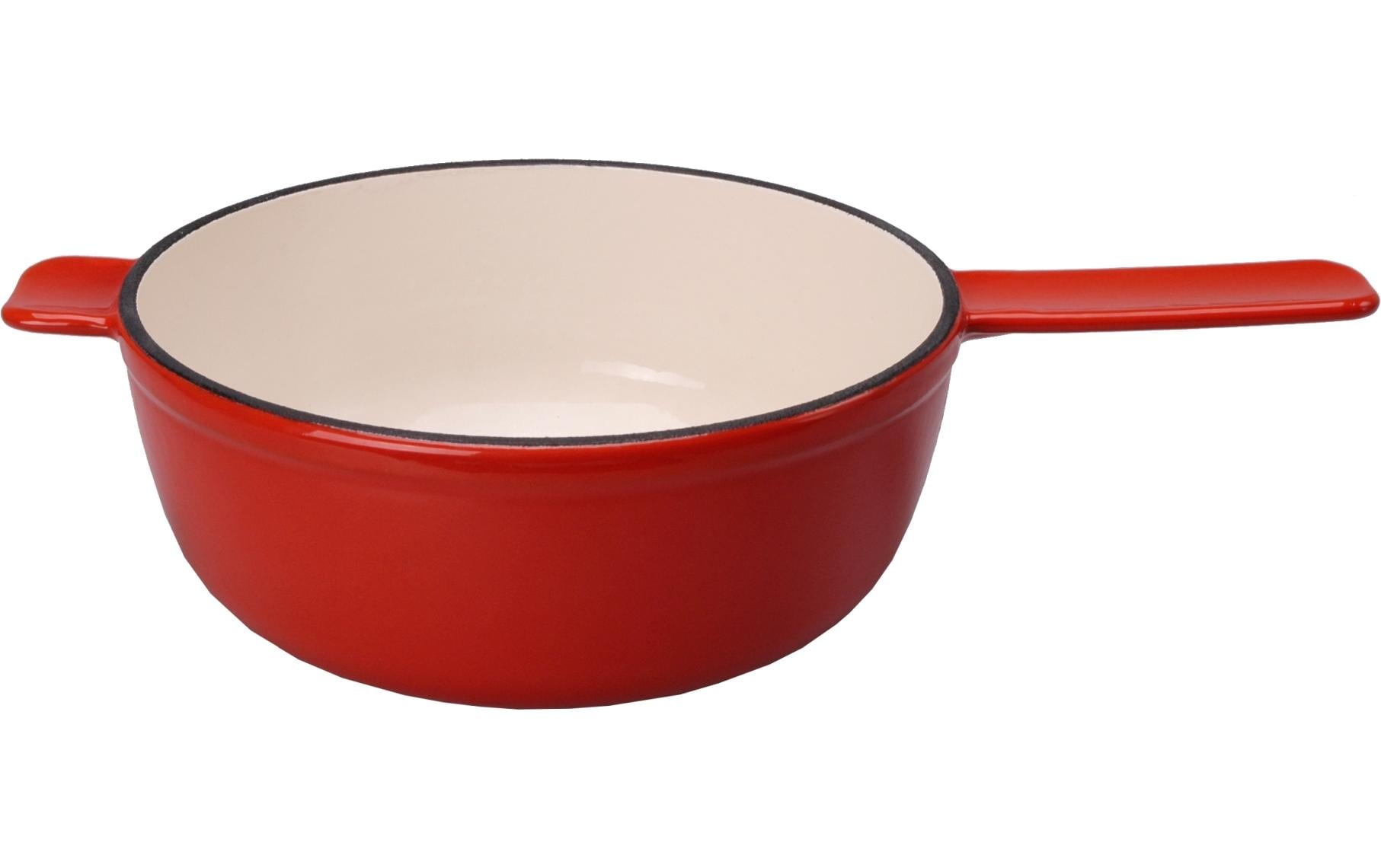 Fondue - Caquelon mit Stiel Rot - MEGART
