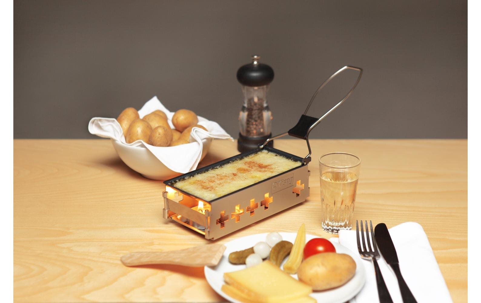 Teelicht - Raclette Candle light to go Silber - MEGART