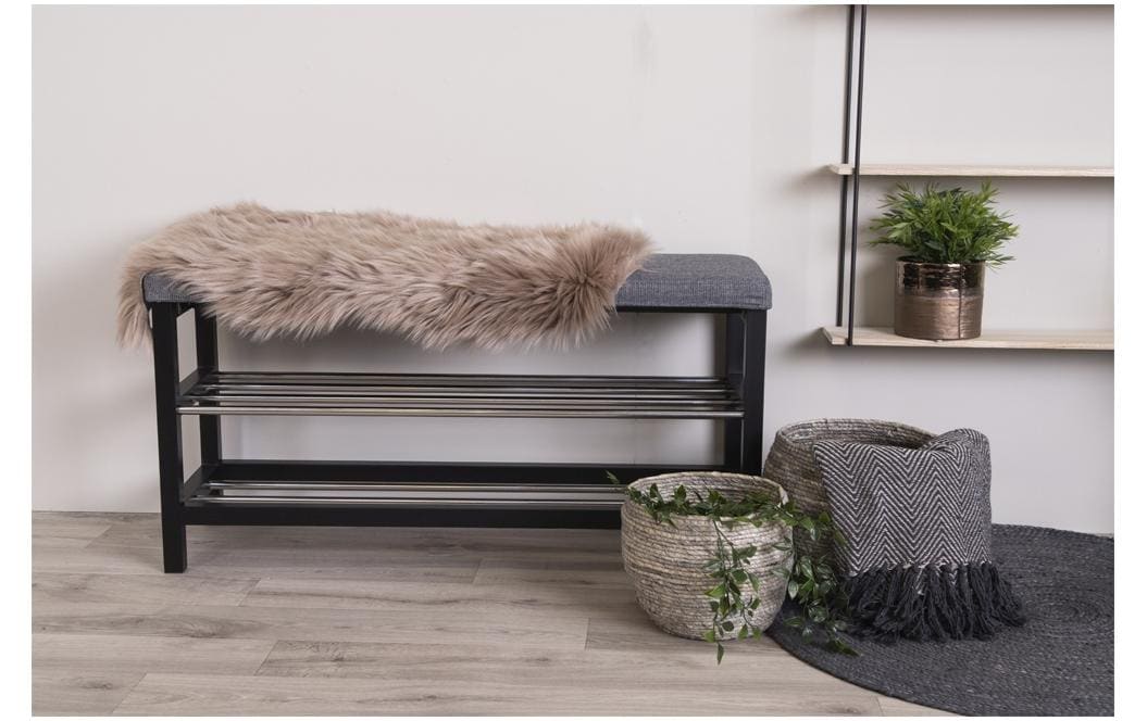Sitzbank Padova 100 x 50 cm, Grau/Schwarz - MEGART