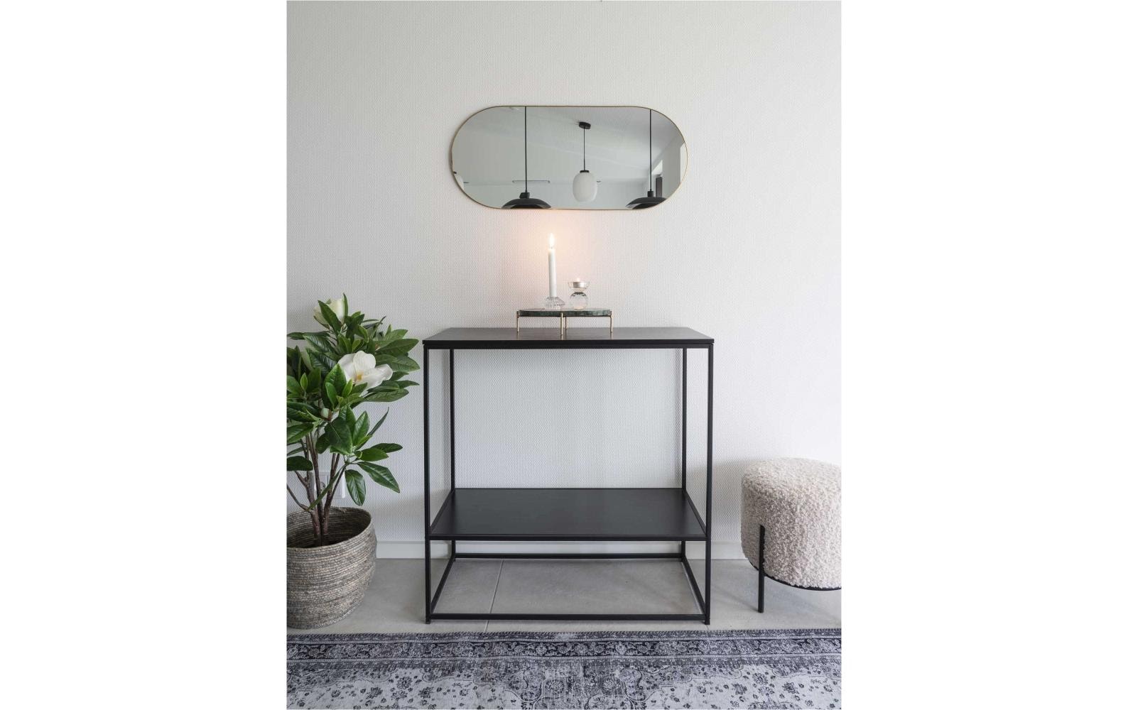 Hocker Alford 37 x 35.5 cm, Schwarz/Weiss - MEGART