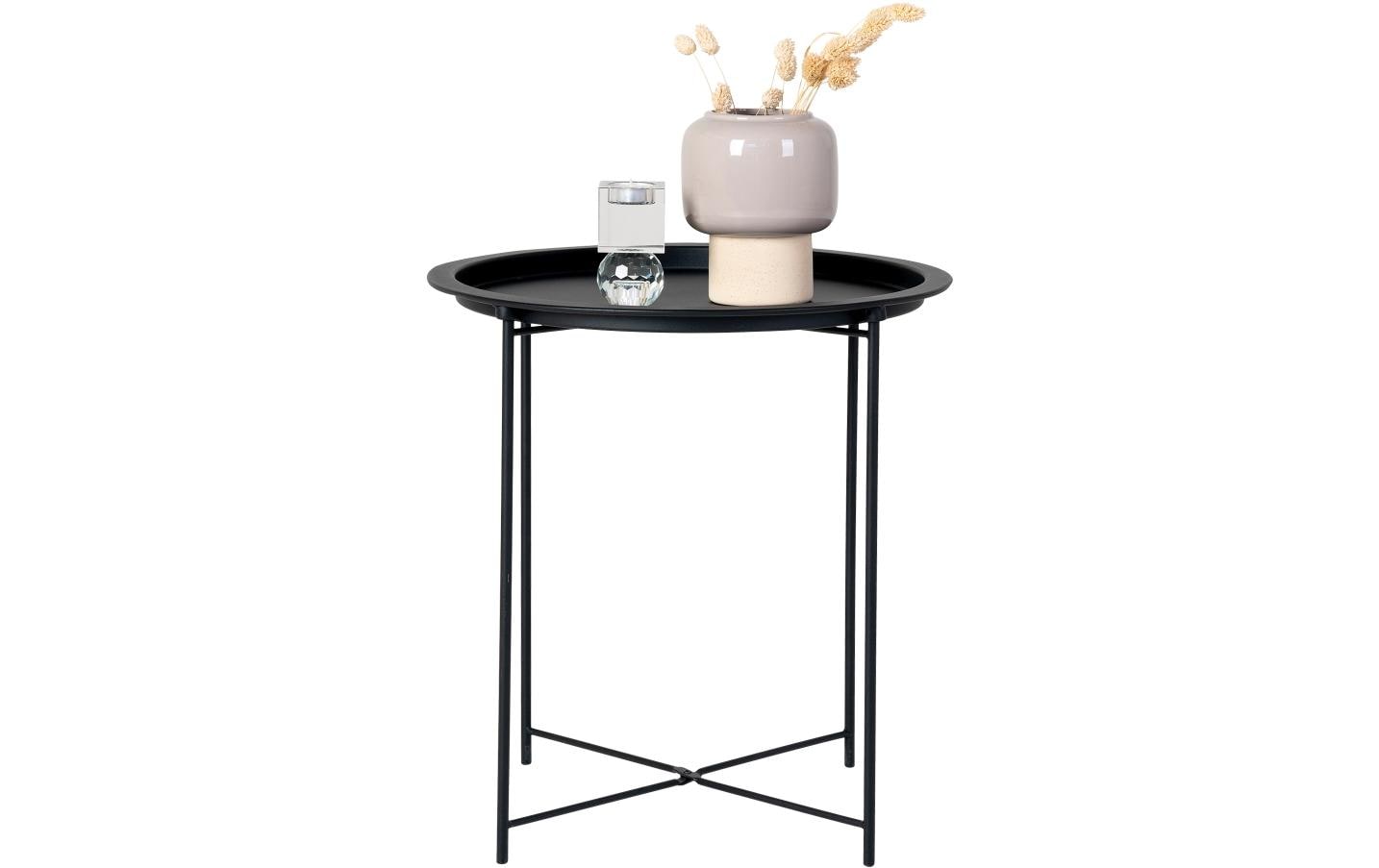 Beistelltisch Bastia 50.5 x 46.8 cm, Schwarz - MEGART