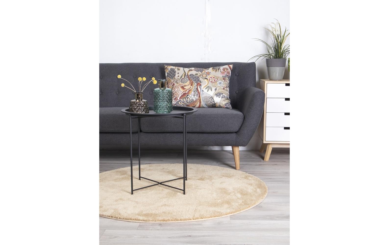 Beistelltisch Bastia 50.5 x 46.8 cm, Schwarz - MEGART