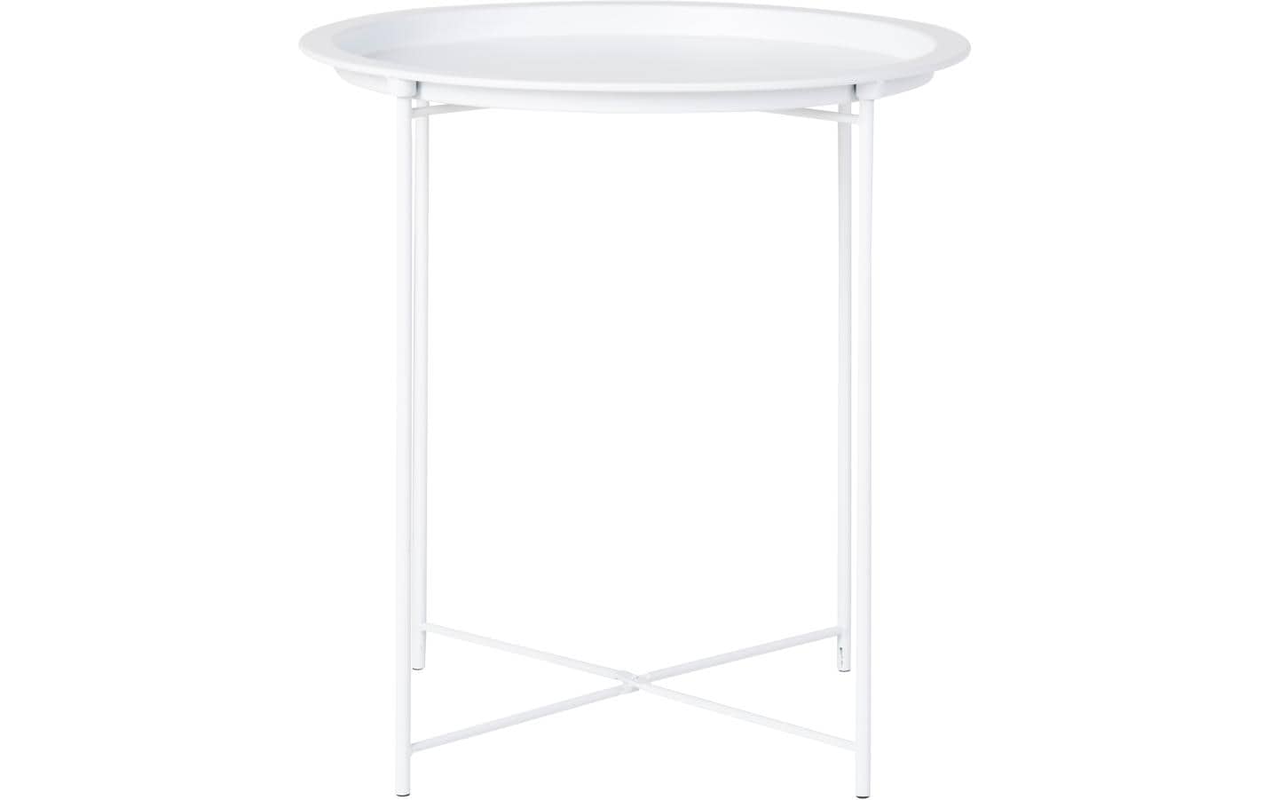 Beistelltisch Bastia 50.5 x 46.8 cm, Weiss - MEGART