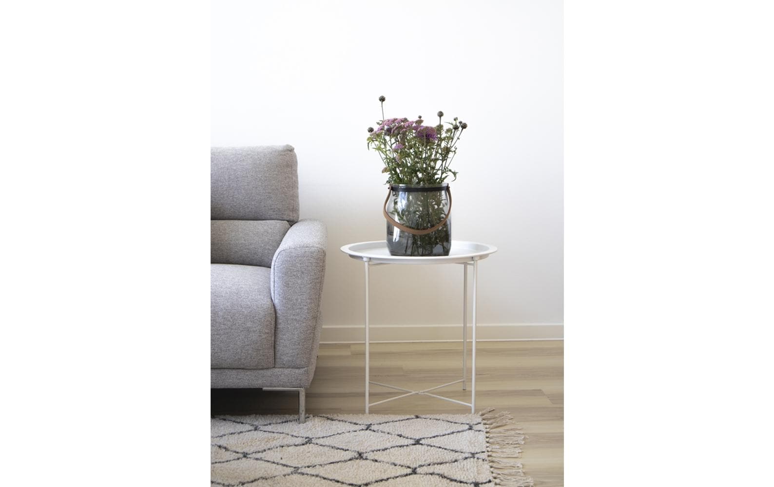 Beistelltisch Bastia 50.5 x 46.8 cm, Weiss - MEGART