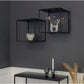 Wandregal Vita 36 x 36 cm, Schwarz - MEGART