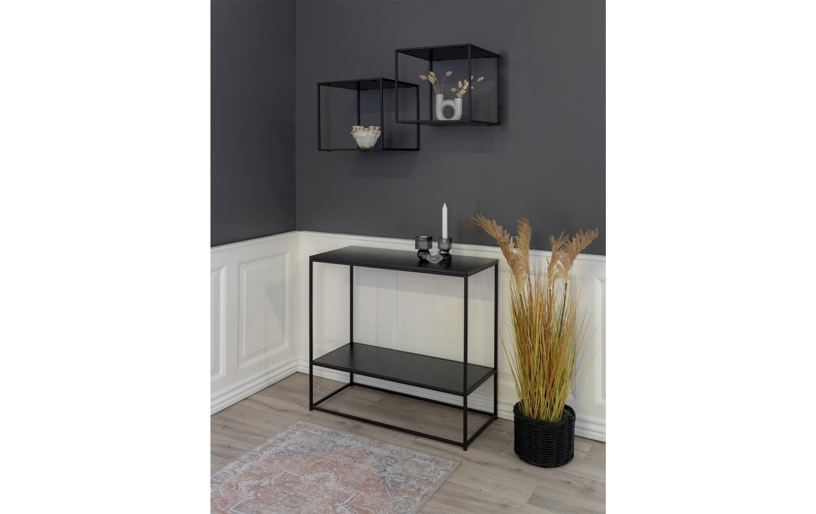 Wandregal Vita 36 x 36 cm, Schwarz - MEGART