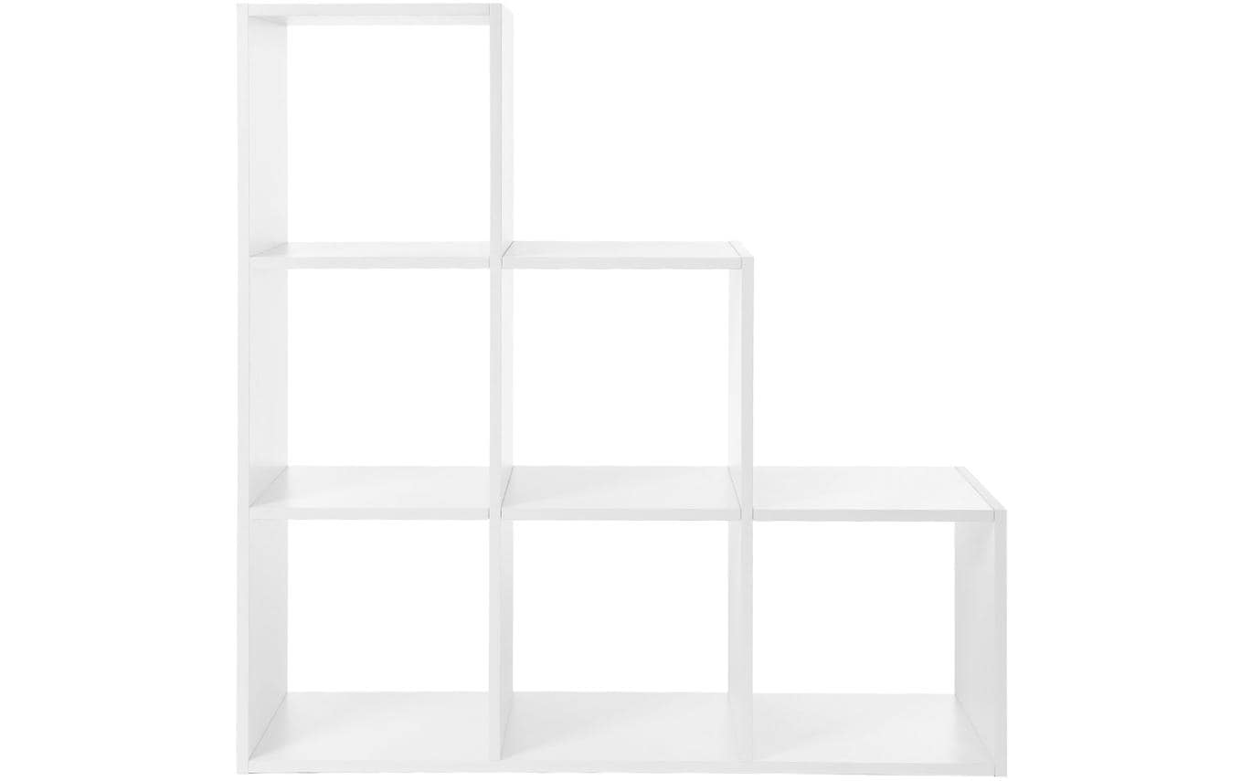 Regal mit 6 Fächern 97.5 x 97.5 cm, Weiss - MEGART