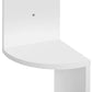 Wandregal mit 5 Ebenen 20 x 127.5 cm, Weiss - MEGART