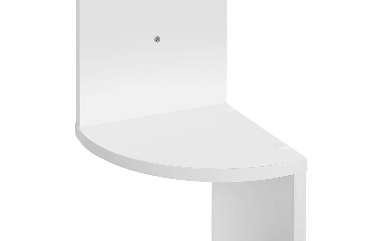 Wandregal mit 5 Ebenen 20 x 127.5 cm, Weiss - MEGART