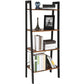 Regal mit 4 Ebenen 56 x 137.5 cm, Braun/Schwarz - MEGART