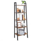 Regal mit 5 Ebenen 56 x 172 cm, Braun/Schwarz - MEGART