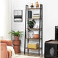 Regal mit 5 Ebenen 56 x 172 cm, Braun/Schwarz - MEGART