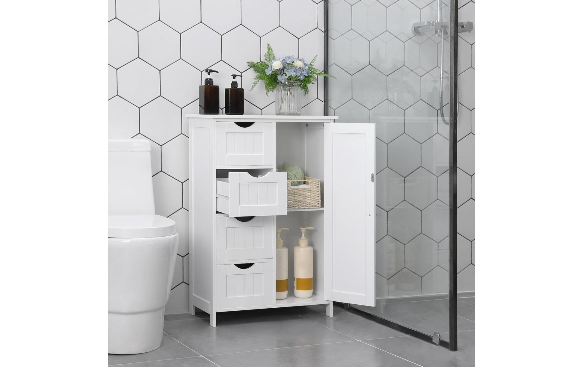 Kommode 55 x 81 cm, Weiss - MEGART