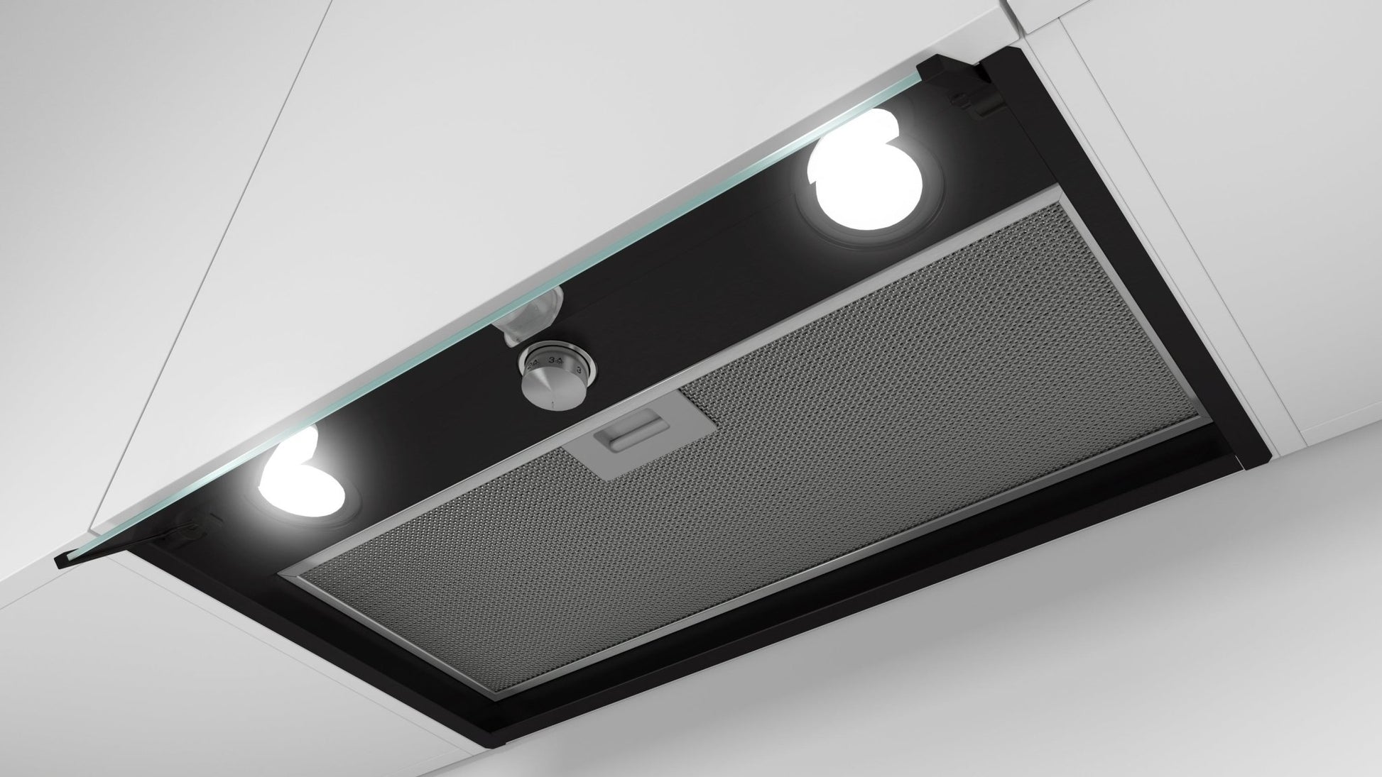 Serie 4, Integrierte Designhaube, 60 cm, Klarglas DBB66AF60 - MEGART
