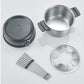 Fondue - Set All - in - One 11 Teile,Schwarz/Silber - MEGART