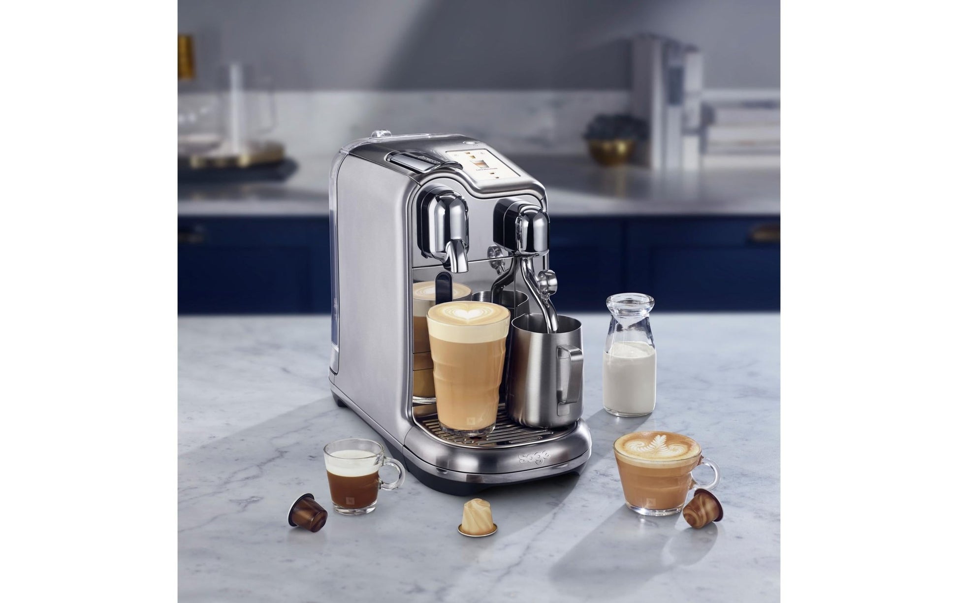 Kaffeemaschine Nespresso Creatista Pro SNE900BSS Silber - MEGART