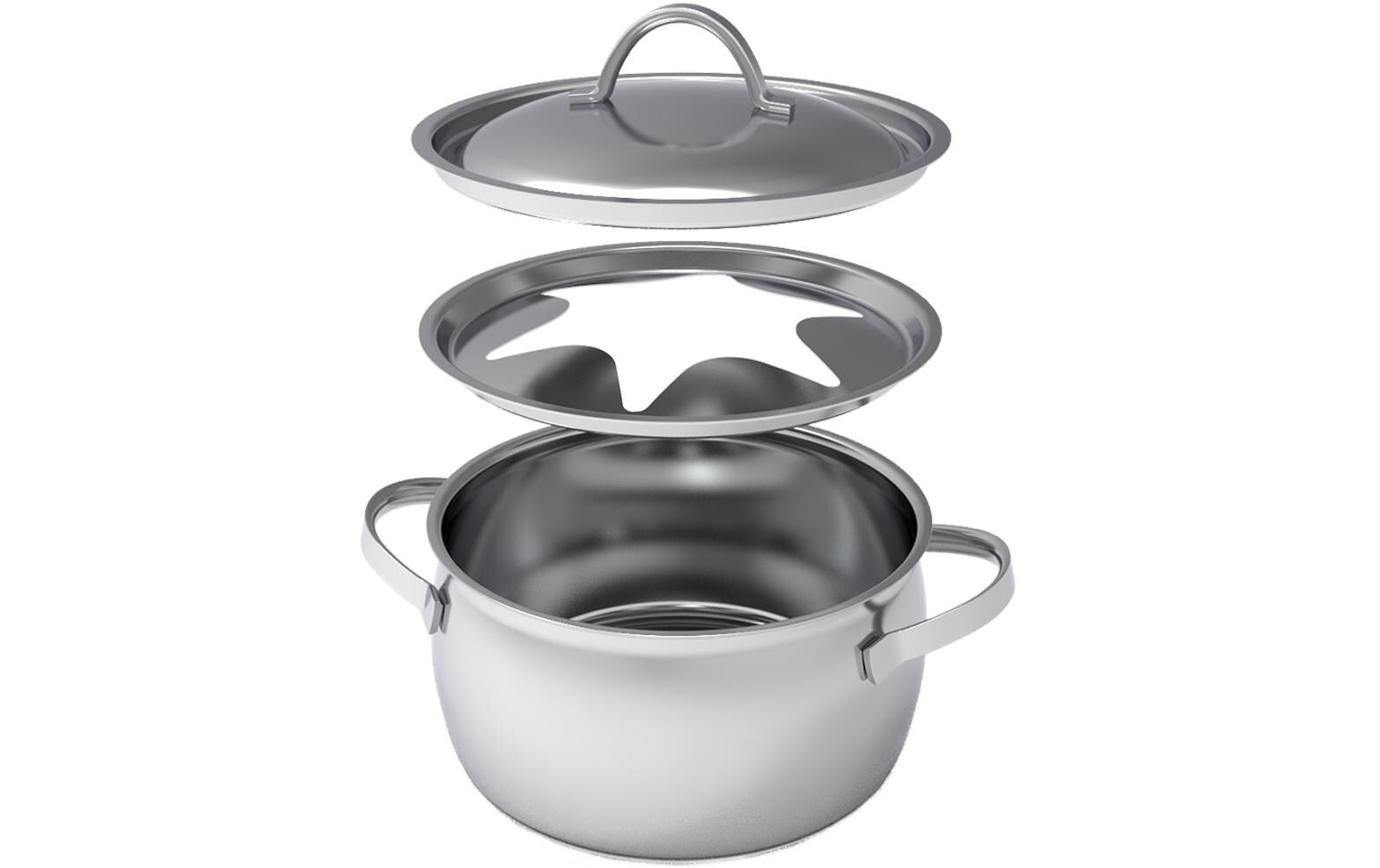 Fondue - Topf Verbier Silber - MEGART