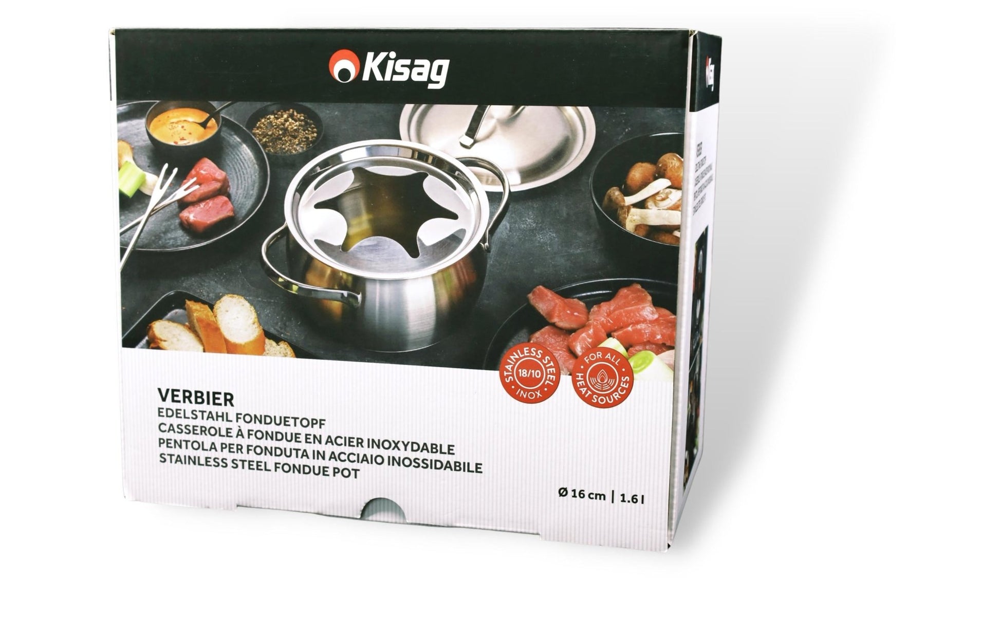 Fondue - Topf Verbier Silber - MEGART