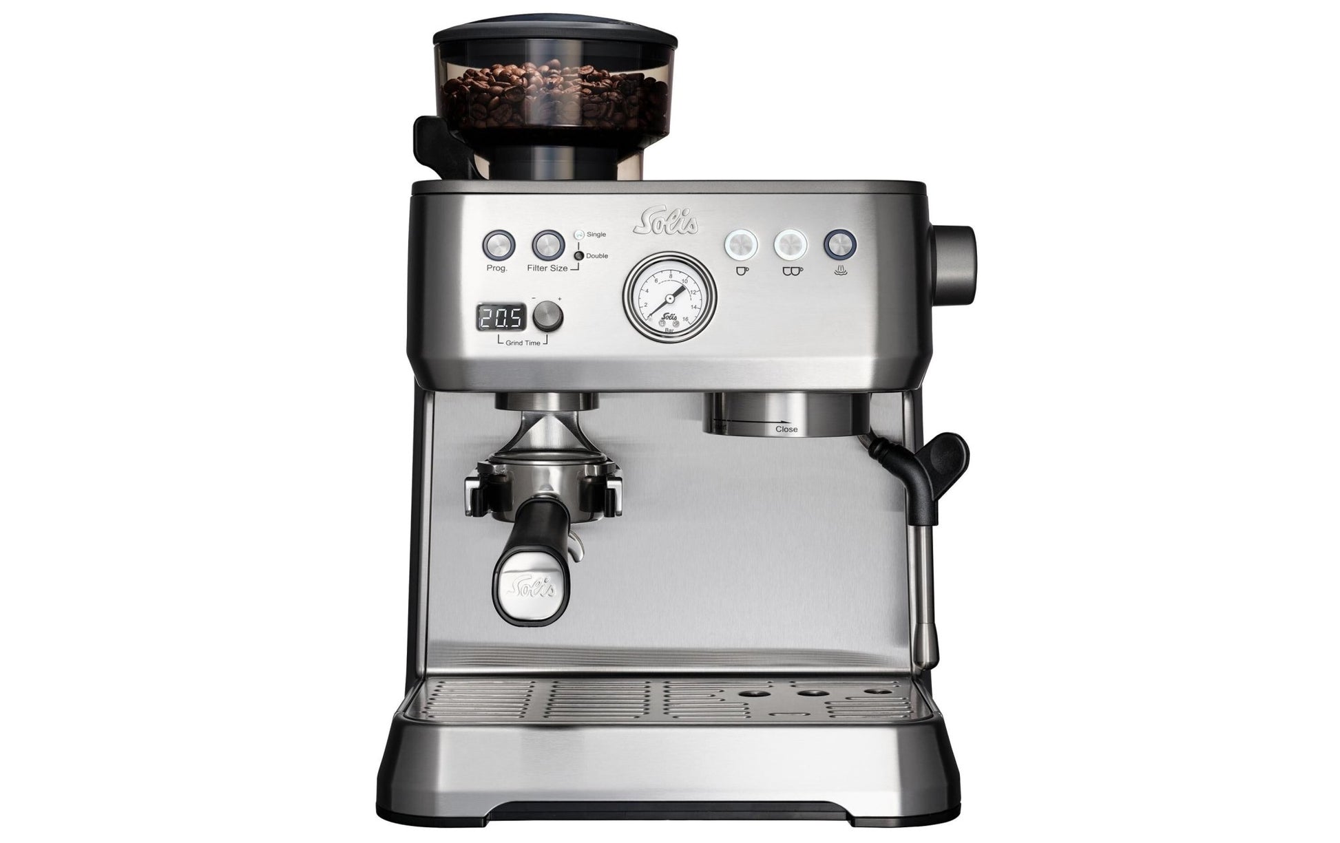 Siebträgermaschine Grind & Infuse Perfetta Silber - MEGART