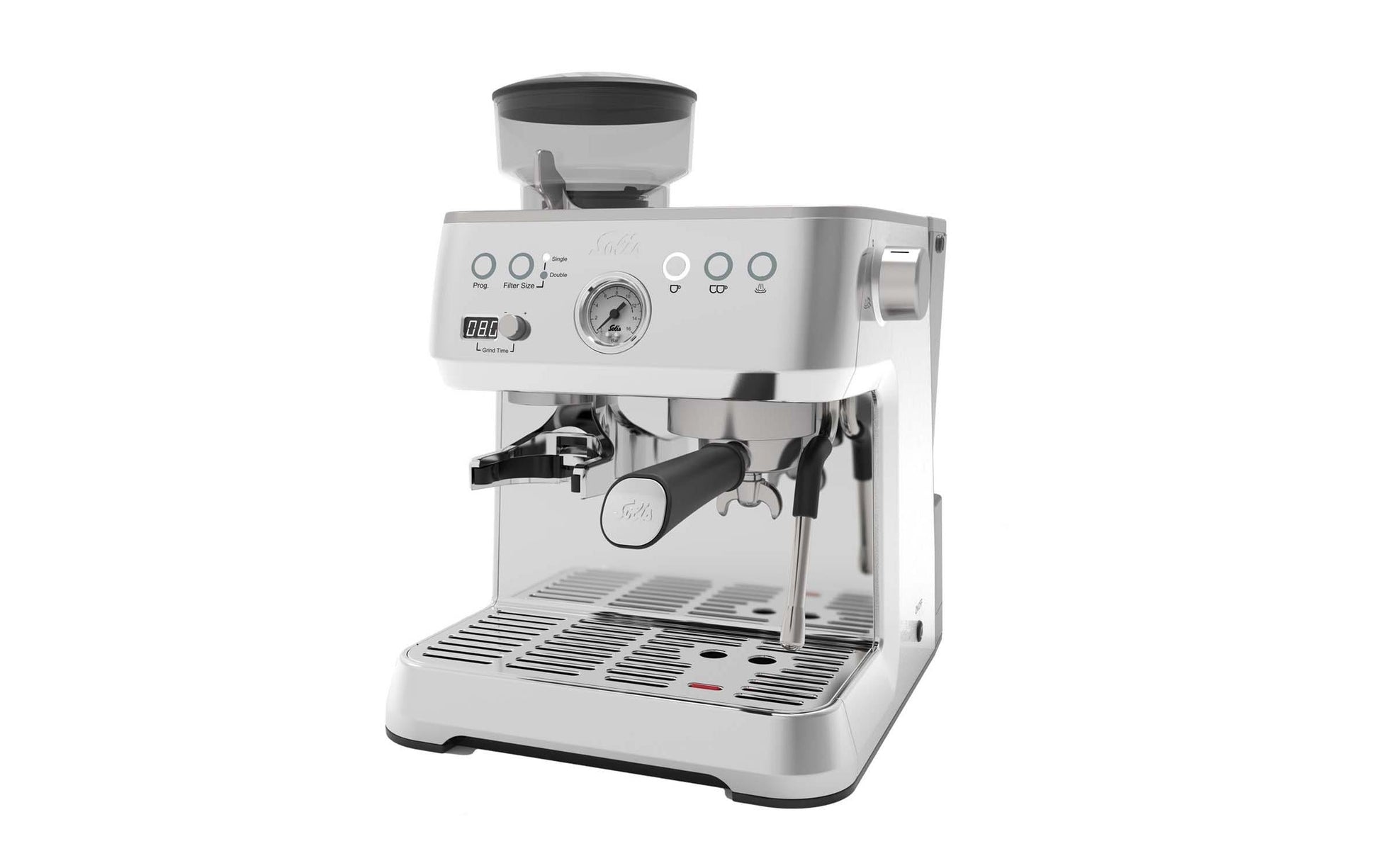 Siebträgermaschine Grind & Infuse Perfetta Silber - MEGART