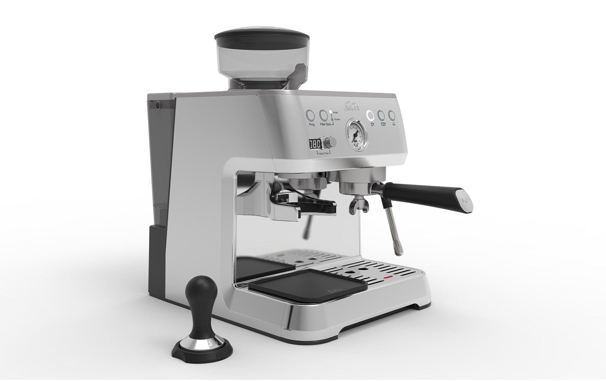 Siebträgermaschine Grind & Infuse Perfetta Silber - MEGART