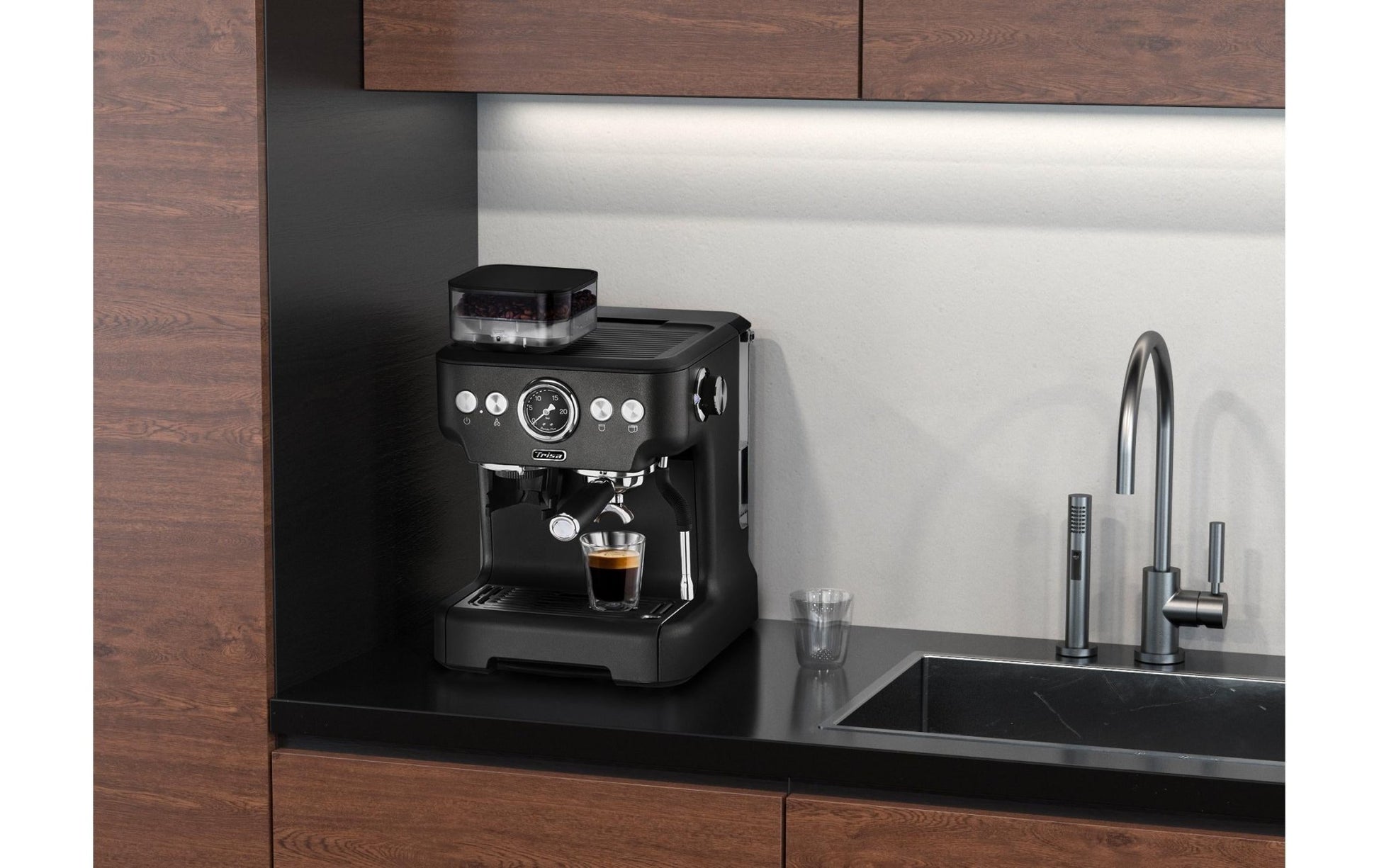 Siebträgermaschine Barista Plus Grau - MEGART