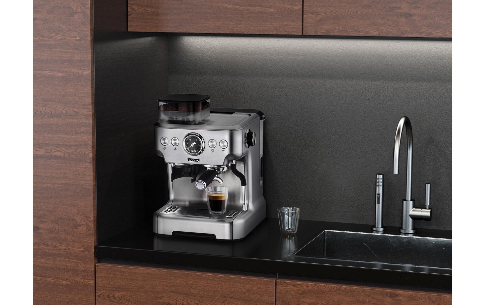 Siebträgermaschine Barista Plus Silber - MEGART