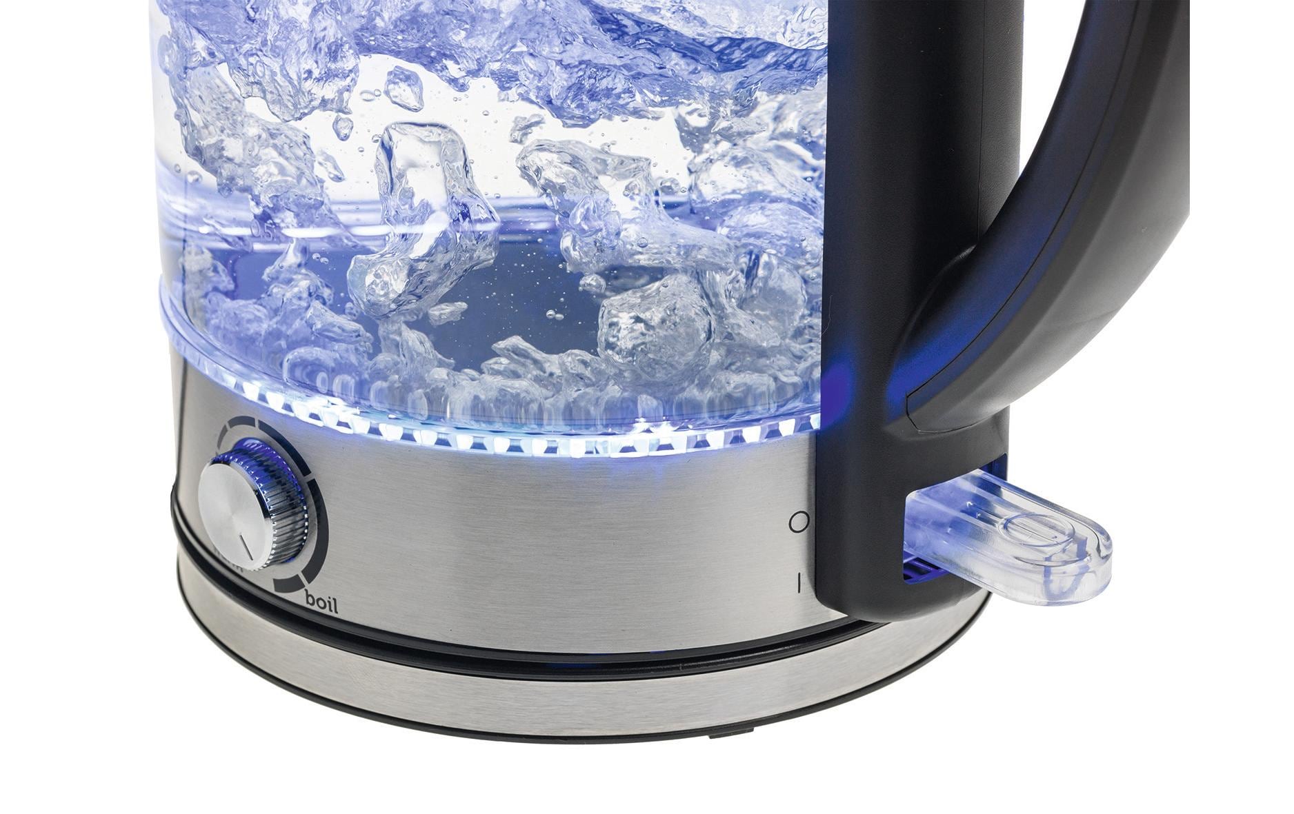 Wasserkocher 1.7 l, Schwarz/Silber - MEGART