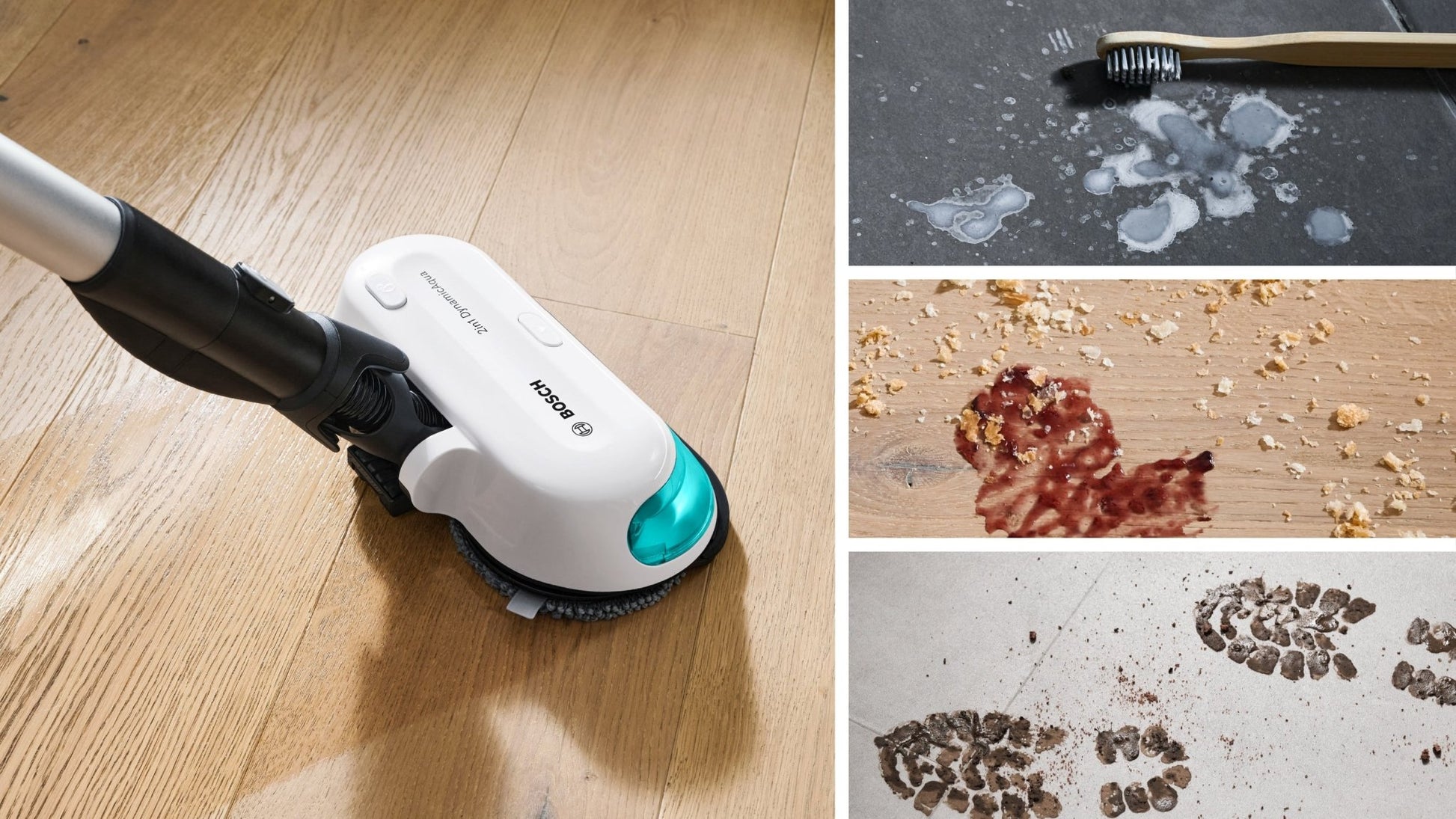 Akku - Staubsauger 2in1 Saugen & Wischen, Unlimited 7 ProHygienic Aqua, Weiss, BKS71HYG1 - MEGART